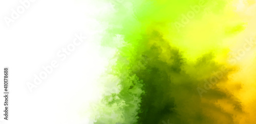 Abstract colorful watercolor on white background. Digital art painting.