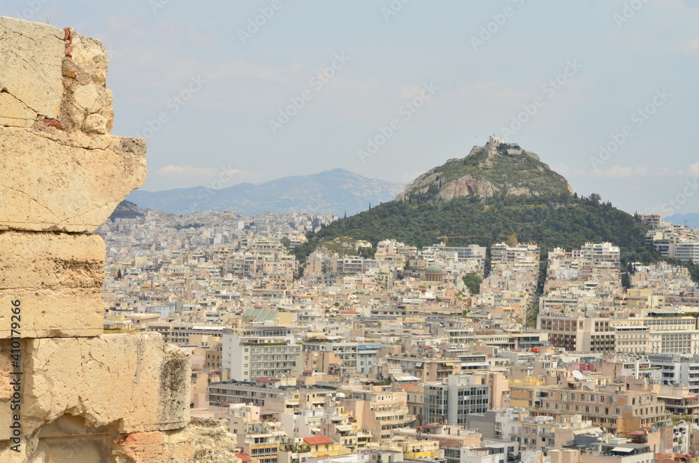 Cidade de Atenas vista da Acrópole