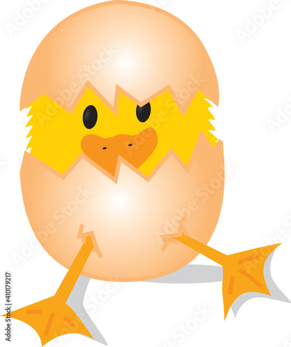 POUSSIN 2 DE PAQUES DANS COQUILLE D'OEUF