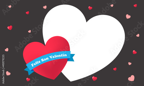 san valentin tarjeta con espacio para texto español
