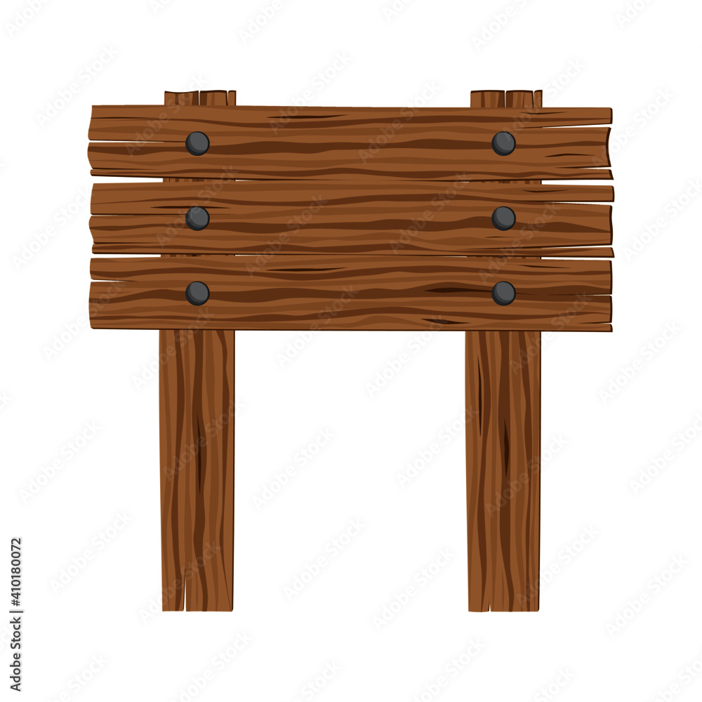 Vector of blank wooden signpost with empty spot for ads Vector of blank wooden signpost with empty spot for ads