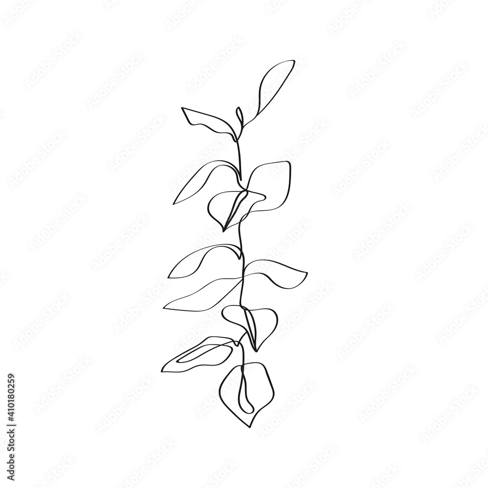 Leaves Branch One Line Vector Drawing. Botanical Single Line Art, Aesthetic Contour. Leaves Art Perfect for Home Decor, Wall Posters, or t-shirt Print, Mobile Case. Flower Continuous Line Drawing Leaves Branch One Line Vector Drawing. Botanical Single Line Art, Aesthetic Contour. Leaves Art Perfect for Home Decor, Wall Posters, or t-shirt Print, Mobile Case. Flower Continuous Line Drawing