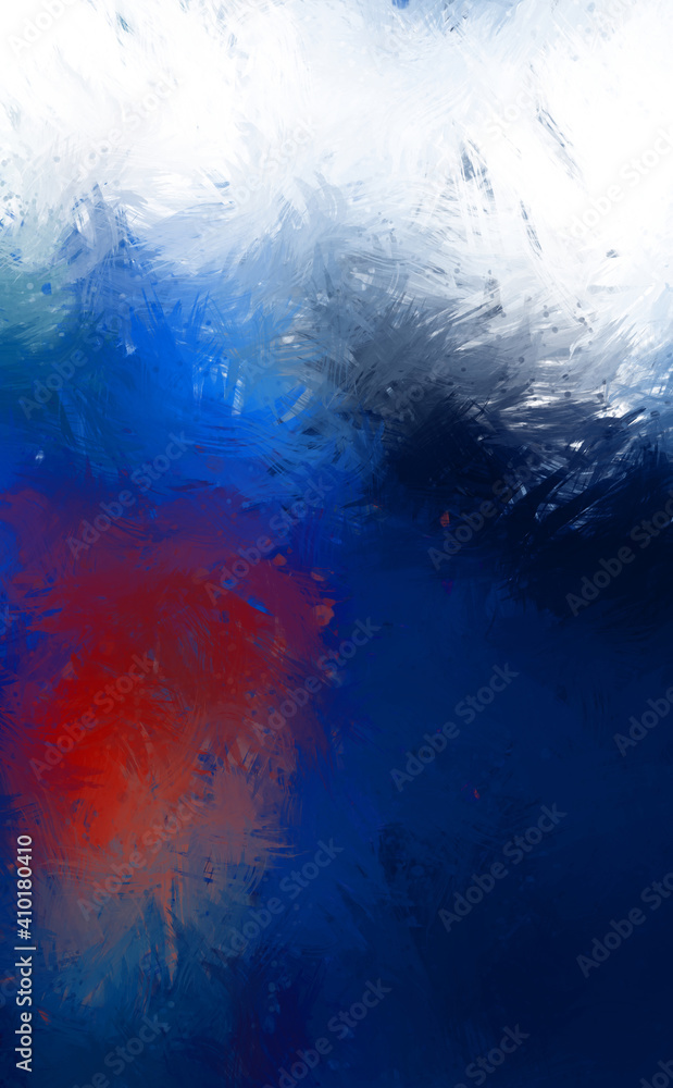 Creative abstract painting. Background with artistic brush strokes. Colorful and vibrant illustration. Painted art