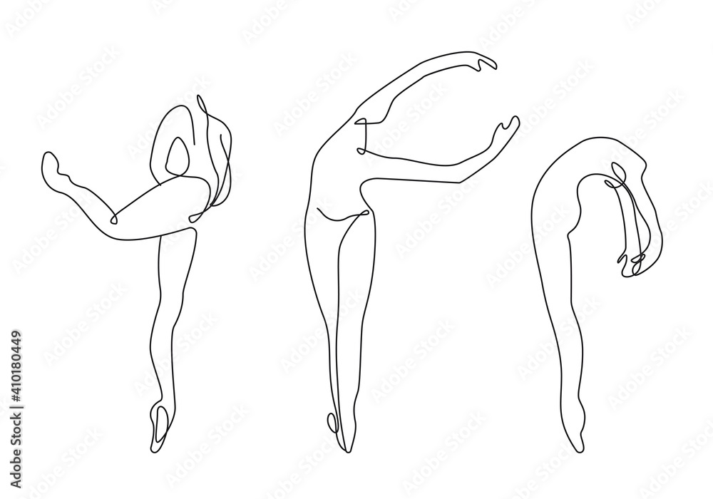Ballerinas Set Minimalist One Line Drawing. Women Dance Contour Illustration. Ballet Modern Minimalist Drawing. Woman Ballerina One Line Illustration. Vector EPS 10 Ballerinas Set Minimalist One Line Drawing. Women Dance Contour Illustration. Ballet Modern Minimalist Drawing. Woman Ballerina One Line Illustration. Vector EPS 10