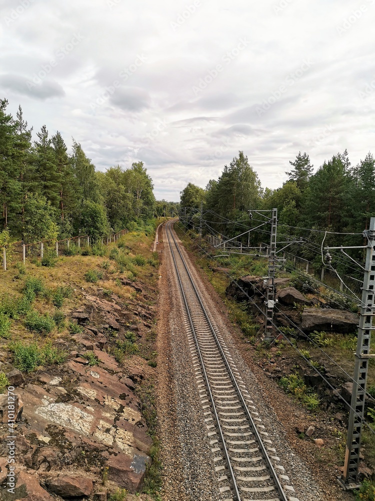 railway in the countryside railway in the countryside