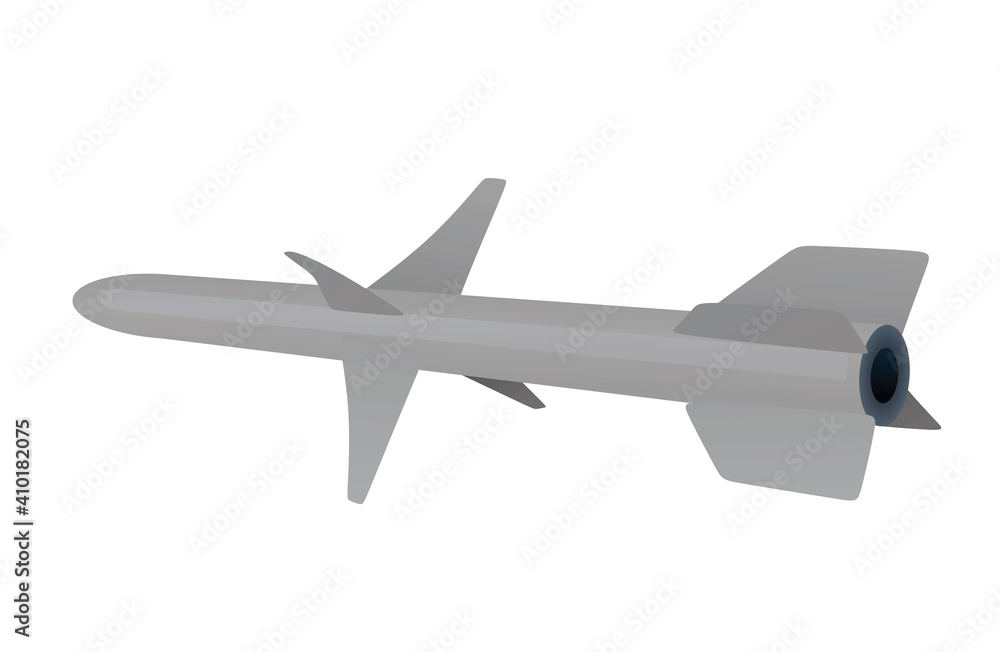 Grey military missile rocket. vector Grey military missile rocket. vector