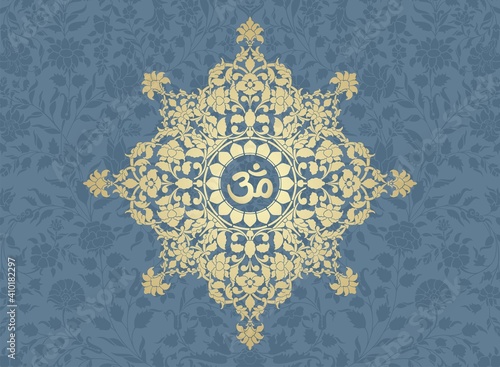 aum syllable , paisley design ,Hinduism , India	