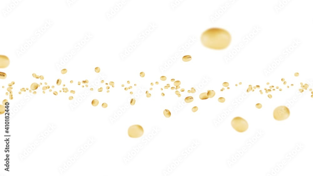 Flying many soybeans on white background. Light brown grains. Soya bean and soja. Healthy food. 3D loop animation of soy beans rotating. Flying many soybeans on white background. Light brown grains. Soya bean and soja. Healthy food. 3D loop animation of soy beans rotating.