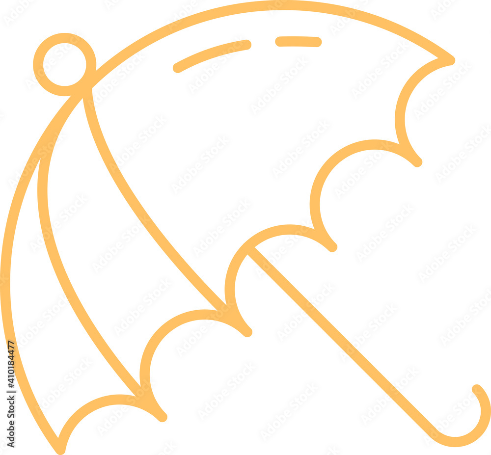 Umbrella line vector icon. Editable stroke.