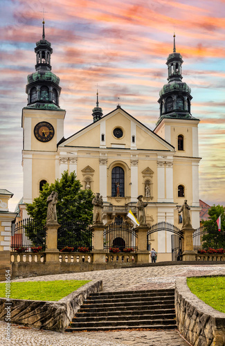 St. Mary Basilica and Bernardine Order monastery within the Calvary pilgrimage Mannerist complex in Kalwaria Zebrzydowska in Poland photo