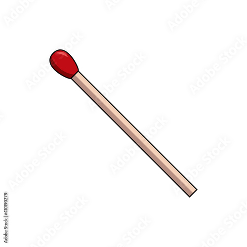  vector wooden matches  isolated on white background