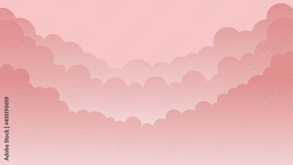 Ping clouds background vector illustration