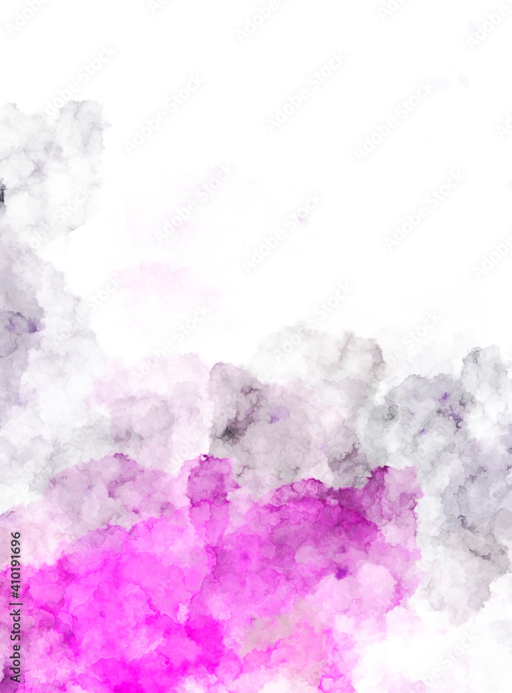 Fototapeta premium Watercolor painted background with blots and splatters. Brush stroked painting. 2D Illustration.