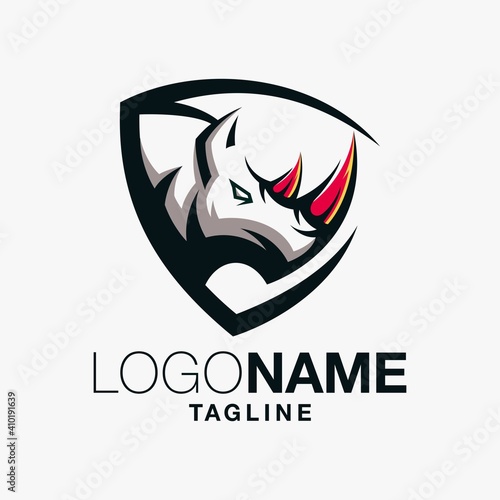rhino logo desain