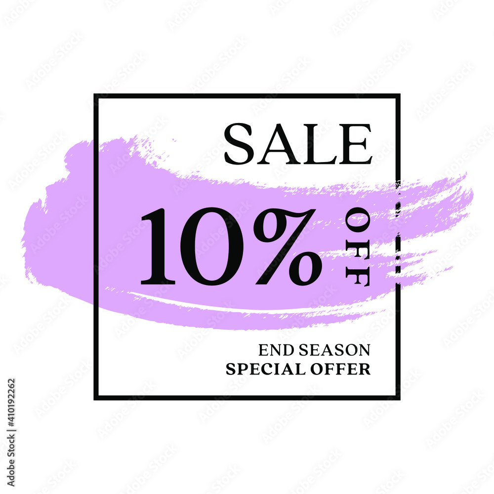 Fototapeta premium Lavender 10% sale label