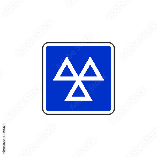 Vehicle testing station sign icon. Traffic signs symbol modern, simple, vector, icon for website design, mobile app, ui. Vector Illustration photo