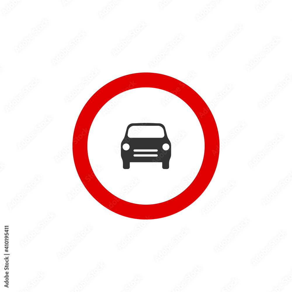 No vehicles allowed road sign icon. Traffic signs symbol modern, simple, vector, icon for website design, mobile app, ui. Vector Illustration No vehicles allowed road sign icon. Traffic signs symbol modern, simple, vector, icon for website design, mobile app, ui. Vector Illustration