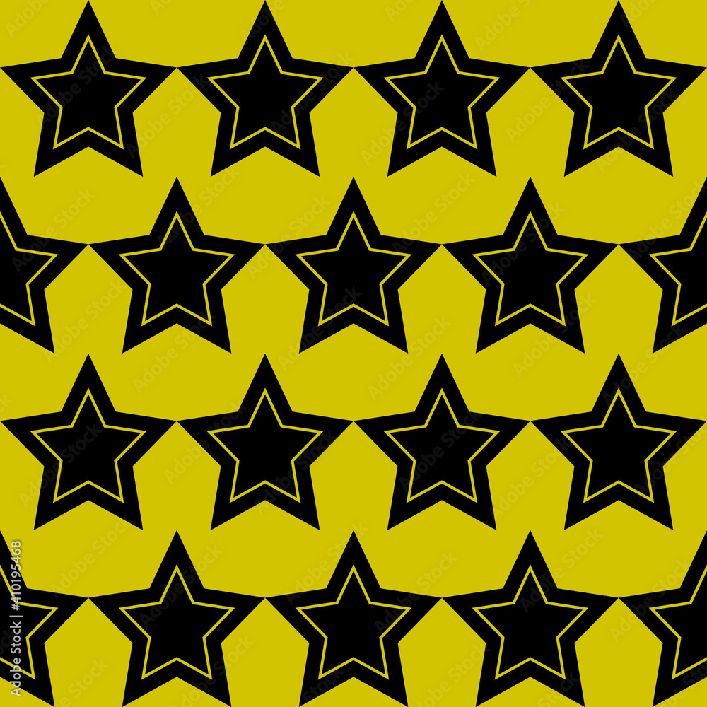 Yellow background and stars pattern. Yellow background and stars pattern.