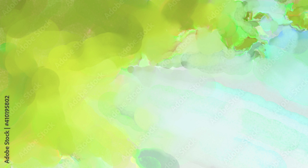 Fototapeta premium Soft watercolor wallpaper. Artistic painting with softly brushed colors. Pastel colors dabbed background. Painted abstract wall art.