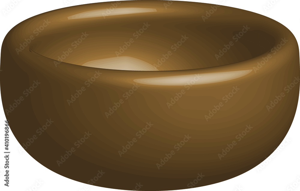 Tableware 3d volume drawn illustration, brown earthenware jug. Modern design of a plate, Wooden vessel for liquid. Tableware 3d volume drawn illustration, brown earthenware jug. Modern design of a plate, Wooden vessel for liquid.