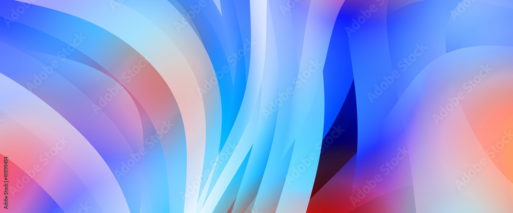 Obraz premium Abstract background with colorful gradient. Vibrant graphic wallpaper with stripes design. Fluid 2D illustration of modern movement.