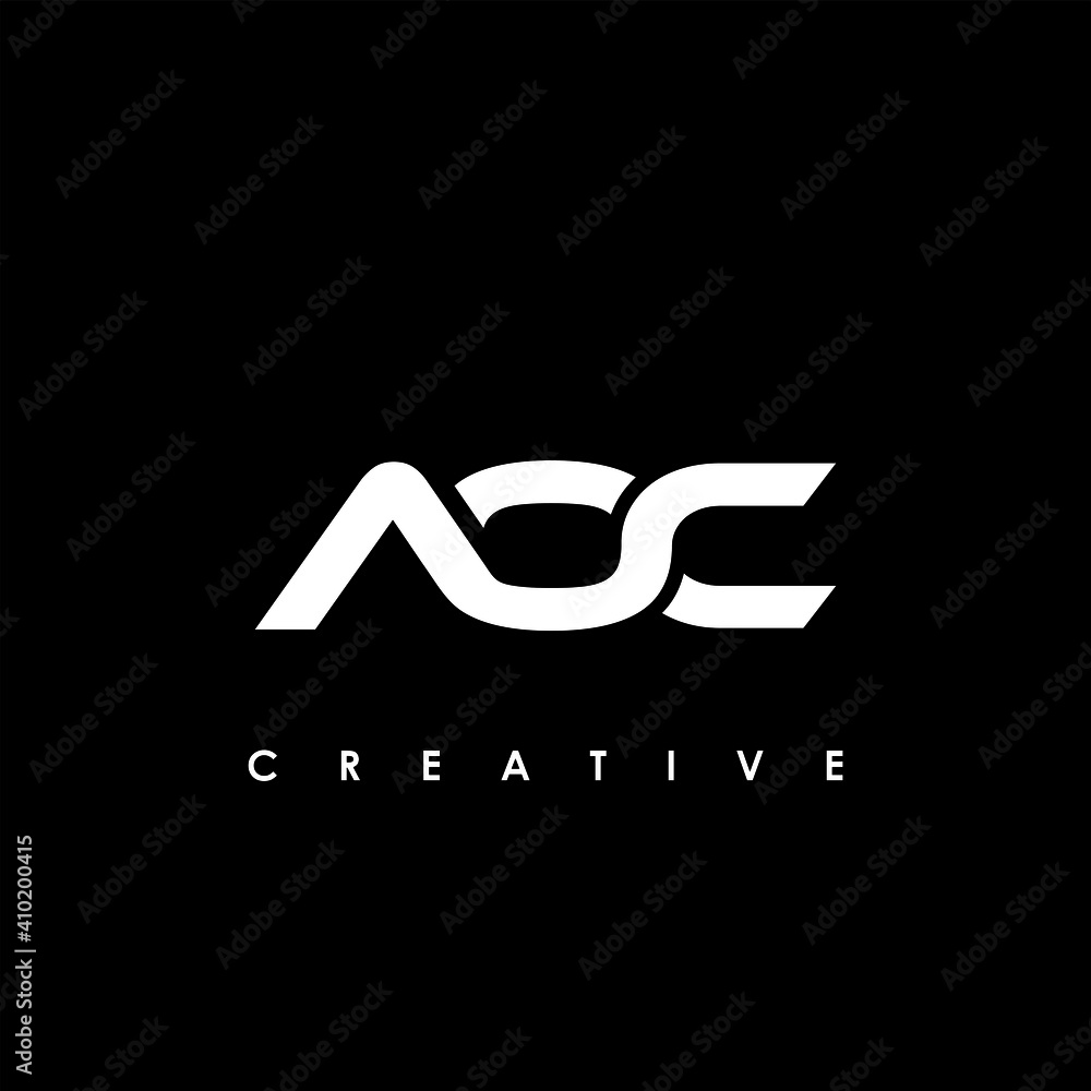 Foto AOC Letter Initial Logo Design Template Vector Illustration