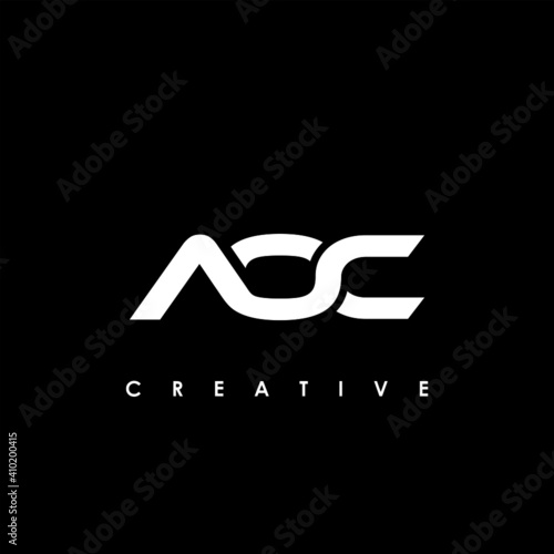 Foto AOC Letter Initial Logo Design Template Vector Illustration