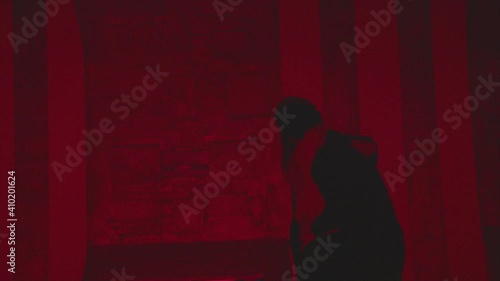 passionate kisses in a nightclub