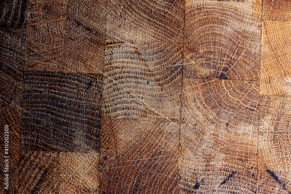 Fototapeta premium a wooden chopping board - texture close up