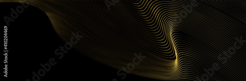 Fototapeta Naklejka Na Ścianę i Meble -  Modern black gold wave background