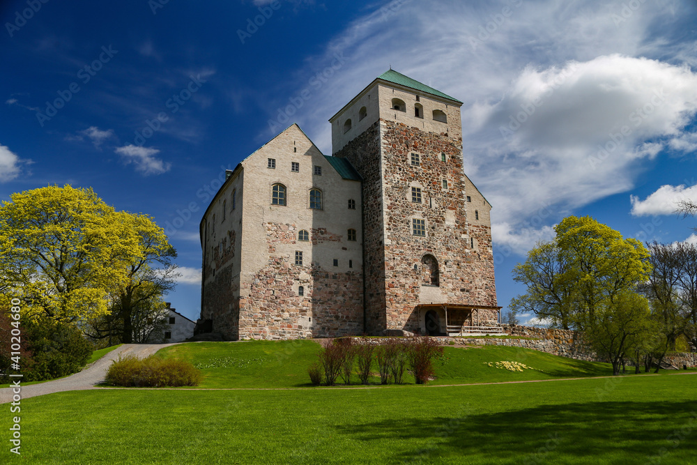 castle Turku with beautiful light castle Turku with beautiful light