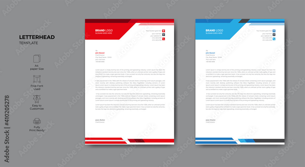 Letterhead Template Design Letterhead Template Design