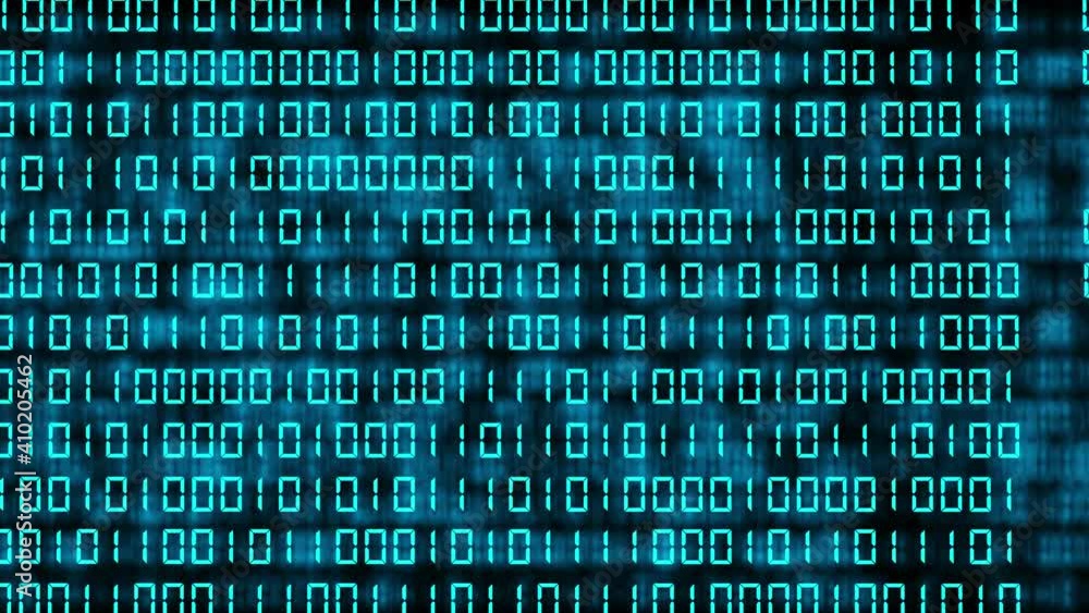 Technical environment programming, binary code in the future. Modern technology hex code concept. 3D render of a digital abstract background. Cryptocurrency and bitcoin concept