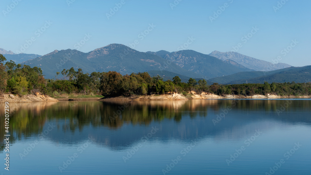 Alzitone lake in the eastern plain of Corsica Alzitone lake in the eastern plain of Corsica