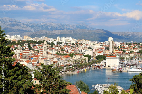 Aerial view of Split, Croatia.