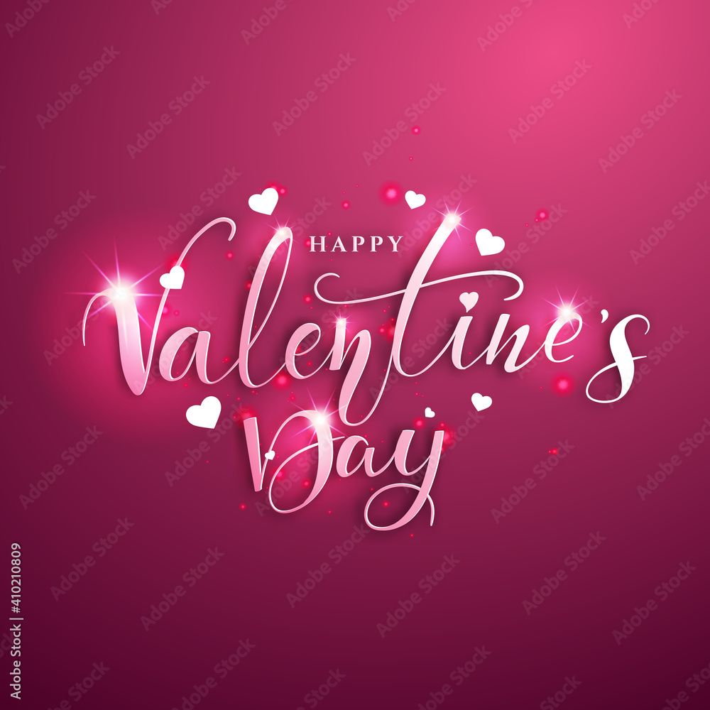 Valentines Day vector illustration. abstract heart background on Valentines Day.