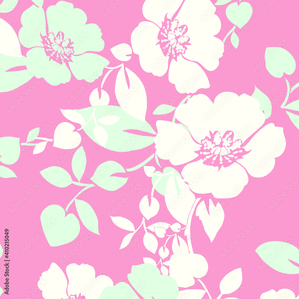 Floral seamless pattern. Hand drawn. For textile, wallpapers, print, wrapping paper. Vector stock illustration. Floral seamless pattern. Hand drawn. For textile, wallpapers, print, wrapping paper. Vector stock illustration.