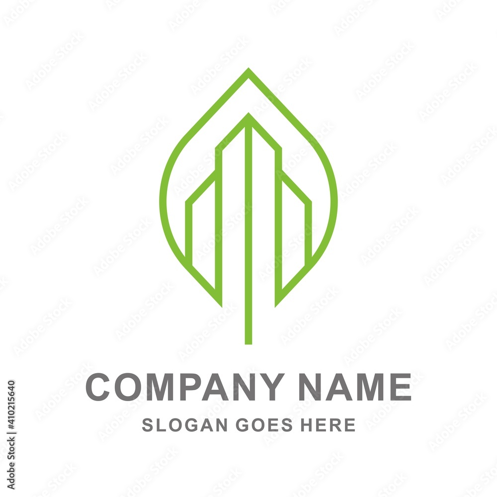 Natural House Vector Design Template Natural House Vector Design Template