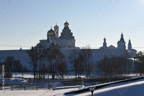 New Jerusalem Monastery. Frosty sunny day in January.