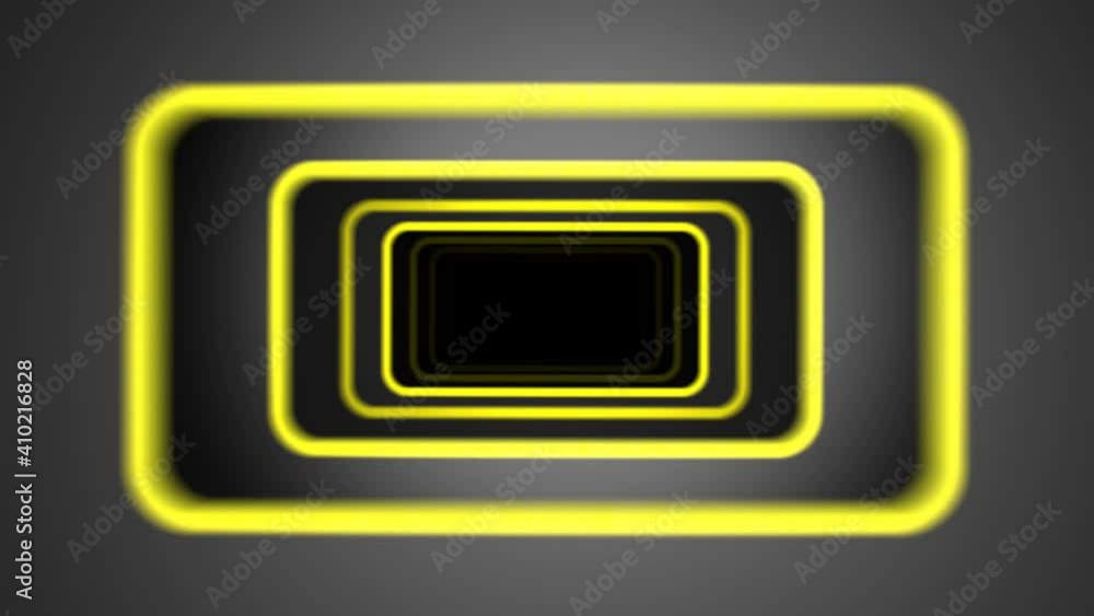 Flight in abstract futuristic tunnel with yellow borders and tilting shaking camera. Seamless loop. Flight in abstract futuristic tunnel with yellow borders and tilting shaking camera. Seamless loop.