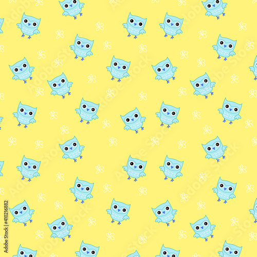owles digital paper, owles seamless patterns for textile, fabric, wrapping , kids apparel.