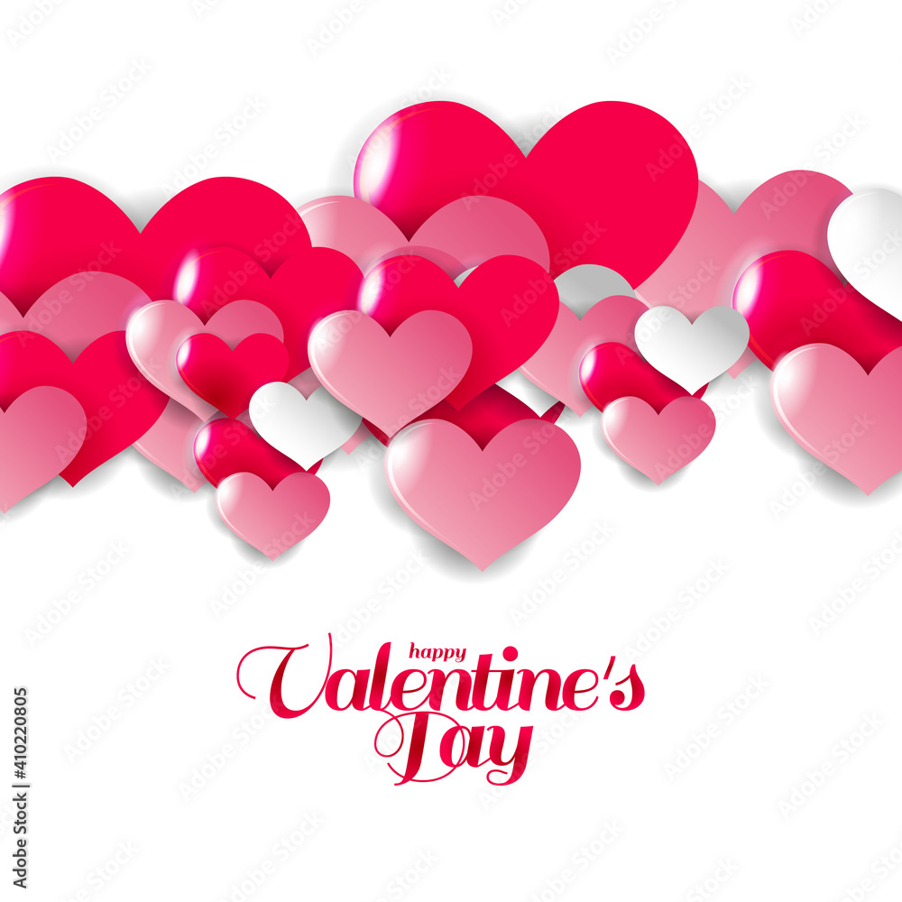 Valentines Day vector illustration. abstract heart background on Valentines Day.