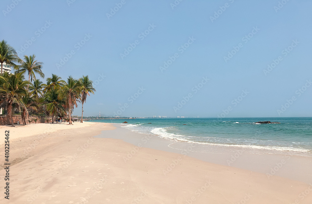 Sea view, beautiful beach with blue sky, sand sun daylight, holiday summer concept Sea view, beautiful beach with blue sky, sand sun daylight, holiday summer concept