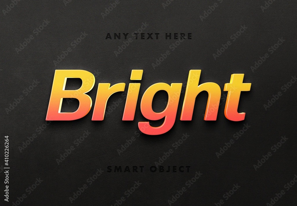 3D Gradient Wall Sign Logo Mockup Stock Template | Adobe Stock