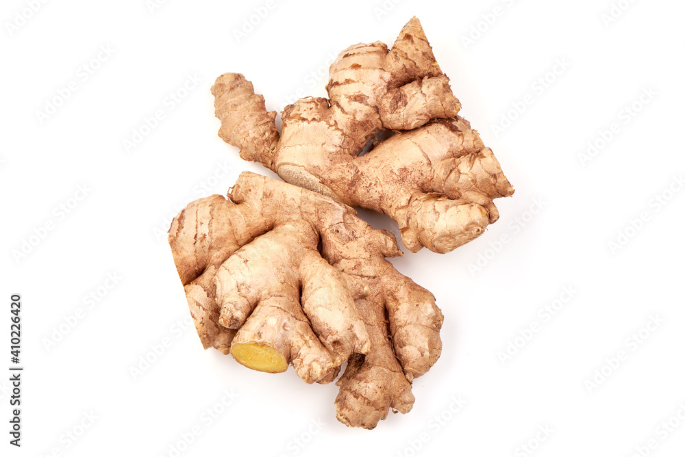 Ginger root, isolated on white background Ginger root, isolated on white background