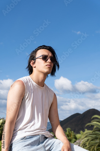 Hipster man in sunglasses