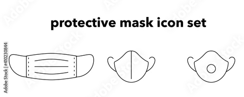 protective face mask icon set © Studio Bachmann