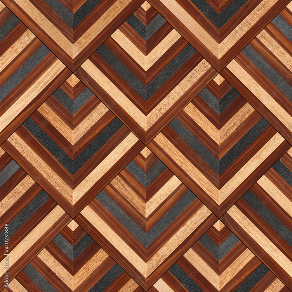 Seamless wooden wall with chevron pattern made of narrow planks. Dark wood texture background. Seamless wooden wall with chevron pattern made of narrow planks. Dark wood texture background.