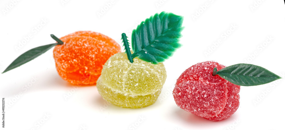 marmalade candy isolated on white marmalade candy isolated on white