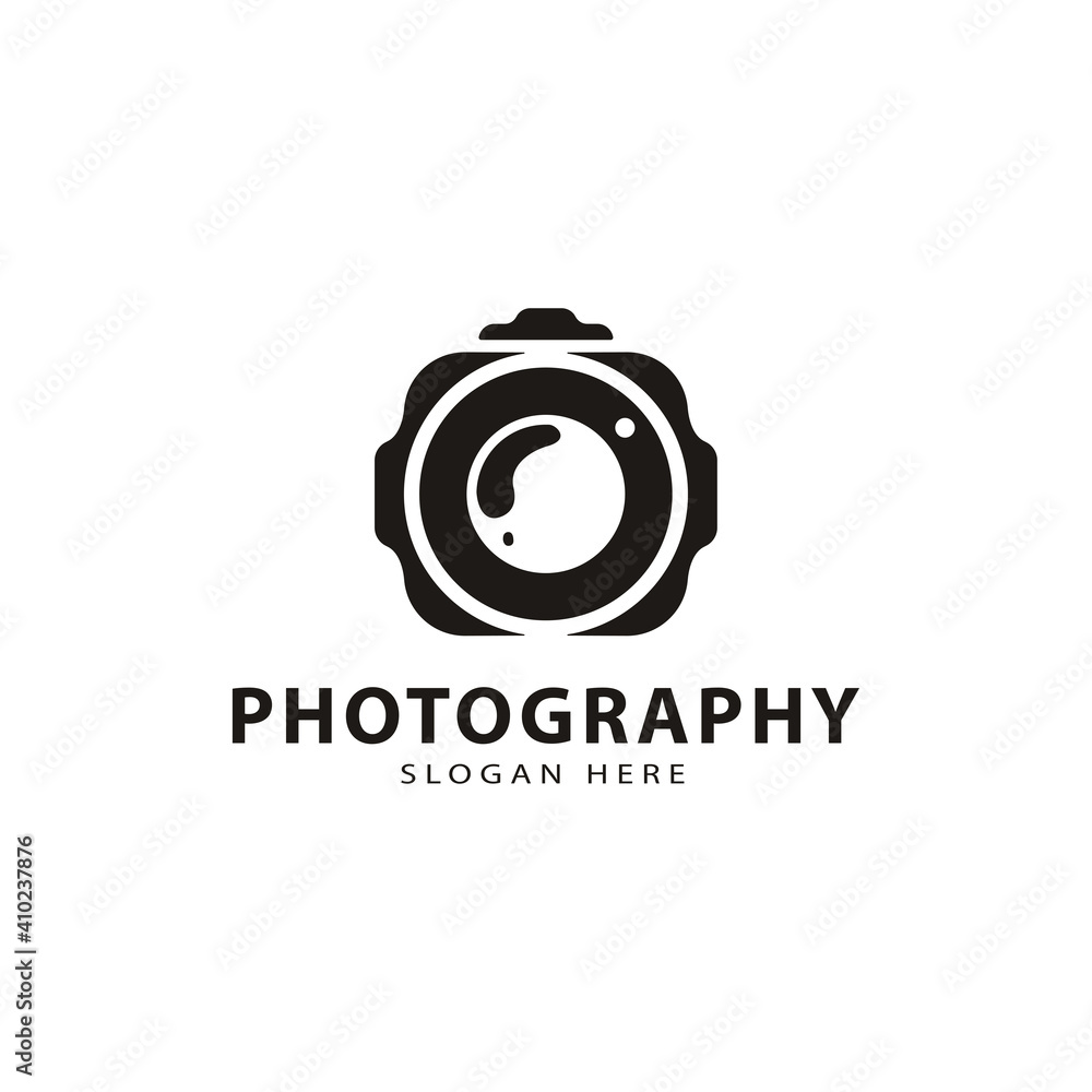 Lens creative symbol of camera, photography studio media business logo design Lens creative symbol of camera, photography studio media business logo design